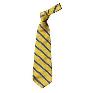 Jos. A. Bank Yellow & Blue Striped Repp Silk Tie